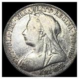 1894 Great Britain Silver 6 Pence NEARLY UNCIRCULA