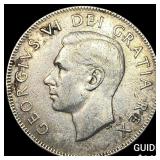1949 Canada Silver 50 Cents NEARLY UNCIRCULATED