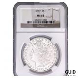 1897 Morgan Silver Dollar NGC MS63