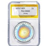 1878 7/8TF Morgan Silver Dollar PGA MS65 Strong