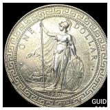 1929 Great Britain Silver 1 Trade Dollar CHOICE AU