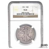 1921 Walking Liberty Half Dollar NGC VG8