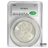 1885 Morgan Silver Dollar CAC MS64