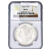 1904-O Morgan Silver Dollar NGC MS63