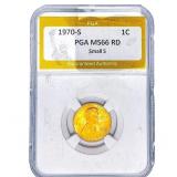 1970-S Lincoln Memorial Cent PGA MS66 RD Small S