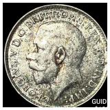 1916 Great Britian Silver 3 Pence NEARLY UNCIRCULA
