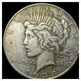 1934 Peace Silver Dollar NEARLY UNCIRCULATED