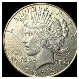 1935 Silver Peace Dollar CLOSELY UNCIRCULATED