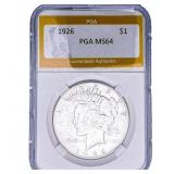 1926 Silver Peace Dollar PGA MS64