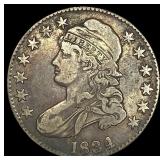 1834 Capped Bust Silver Half Dollar ABOUT  UNCIRC