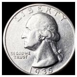1935-D Silver Washington Quarter CLOSELY UNCIRCULA