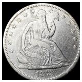 1875-S Silver Half Dollar (Seated Liberty) LIGHTLY