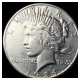 1924-S Silver Peace Dollar NEARLY UNCIRCULATED