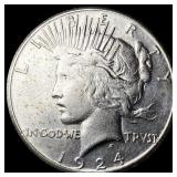 1924-S Silver Peace Dollar CLOSELY UNCIRCULATED