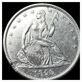 1846-O Silver Half Dollar CLOSELY UNCIRCULATED