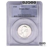 1940 Washington Silver Quarter PCGS PR67