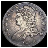 1834 Capped Bust Half Dollar ABOUT UNCIRCULATED