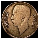 1938 Iraq Silver 50 Fils CLOSELY UNCIRCULATED