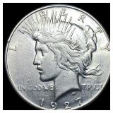 1927 Silver Peace Dollar CHOICE AU