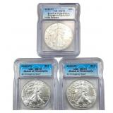 [3 Coins] 2020 Silver Eagle ICG MS70