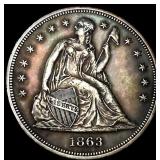 1863 Seated Liberty Dollar