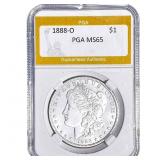 1888-O Morgan Silver Dollar PGA MS65