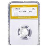 1960 Roosevelt Dime PGA PR67 CAM