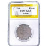 1788 New Jersey Copper PGA F Detail Scratches