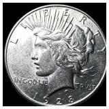 1928-S Silver Peace Dollar CHOICE AU