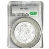 1904-O Morgan Silver Dollar CAC MS62