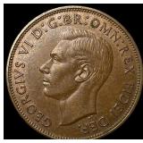 1951 Great Britain George VI Copper Penny CHOICE B