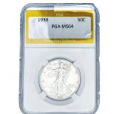 1938 Walking Liberty Half Dollar PGA MS64