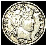 1911 Silver Barber Dime CLOSELY UNCIRCULATED