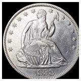1858 Silver Half Dollar (Seated Liberty) UNCIRCULA