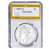 1883-CC Morgan Silver Dollar PGA MS62