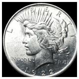 1922 Silver Peace Dollar CHOICE BU