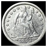 1853 Arrows Seated Liberty Dime UNCIRCULATED
