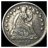 1857 Silver Half Dime NEARLY UNCIRCULATED