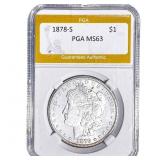 1878-S Morgan Silver Dollar PGA MS63