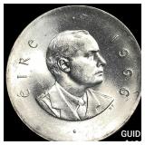 1966 Ireland Silver 10 Shillings GEM BU
