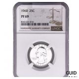 1960 Washington Silver Quarter NGC PF69