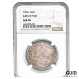 1936 Bridgeport Half Dollar NGC MS66