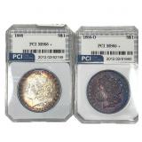 [2 Coins] 1885-1886 Morgan Silver Dollar PCI MS65+