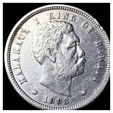 1883 Silver Dime Hawaii Kalakaua I UNCIRCULATED