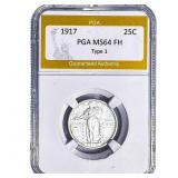 1917 Standing Liberty Quarter PGA MS64 FH Type 1