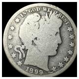 1899-O Silver Barber Half Dollar NICELY CIRCULATED