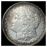 1904-O Silver Morgan Dollar ABOUT UNCIRCULATED