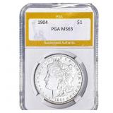1904 Morgan Silver Dollar PGA MS63