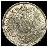 1915-D Germany Silver 1 Mark UNCIRCULATED