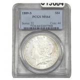 1889-S Morgan Silver Dollar PCGS MS64
